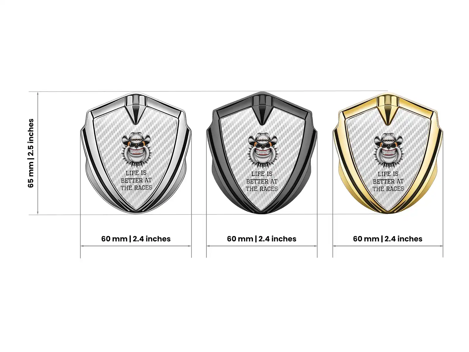 Badge Self Adhesive Tuning Style Glossy Top